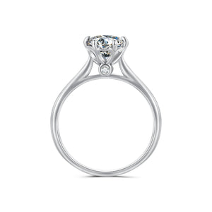 925 Sterling Silver Moissanite 1 Carat Ring Size 6 for Women