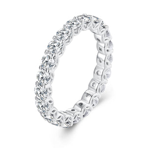 925 Sterling Silver 3mm Moissanite Ring for Women Size 6