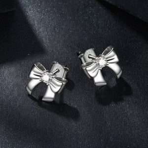 925 Sterling Silver Moissanite Earrings 0.3 cm for Women