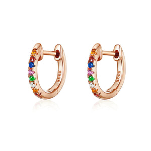 S925 Sterling Silver Earrings with CZ Pave Setting