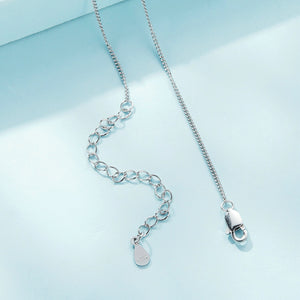 925 Sterling Silver Necklace with Pavé Setting CZ 21*16mm Pendant