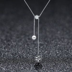925 Sterling Silver Necklace 42CM Length with 9.5CM Pendant for Women