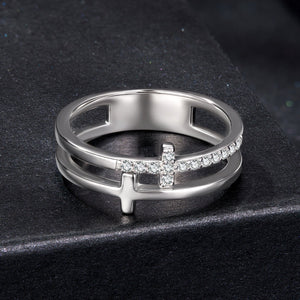 925 Sterling Silver Moissanite Engagement Ring for Women Size 6