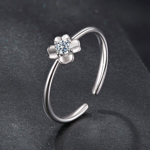 925 Sterling Silver Moissanite Ring Size E for Women