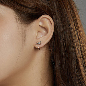 925 Sterling Silver Earrings with Pavé Setting and CZ Stones