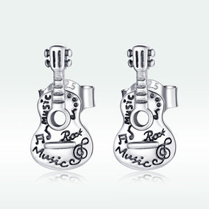 925 Sterling Silver & Oxidized Silver Earrings for Women - 1.3*0.6cm