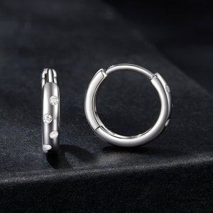 925 Sterling Silver Moissanite Earrings for Women - White Gold Plated