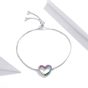 925 Sterling Silver Bracelet with Pavé Setting CZ