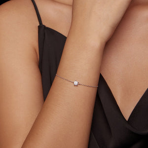 S925 Sterling Silver Moissanite Bracelet 15+3cm for Women