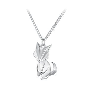 925 Sterling Silver 16mm x 10mm Platinum Plated Necklace for Unisex