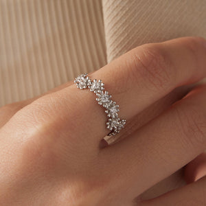 925 Sterling Silver Moissanite 0.03ct Ring Size 7