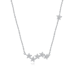 925 Sterling Silver Plated Platinum 45cm Pavé Setting CZ Necklace for Women