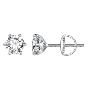 S925 Sterling Silver 2.00 Carat Moissanite Earrings for Women