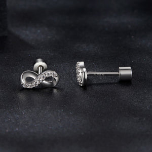 925 Sterling Silver & Moissanite Earrings 0.005ct for Women
