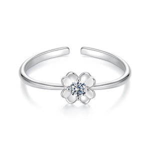 925 Sterling Silver Moissanite Ring Size E for Women
