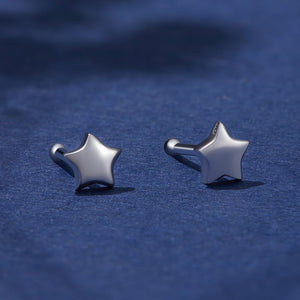 S925 Sterling Silver Earrings with Plated Platinum Finish for Women