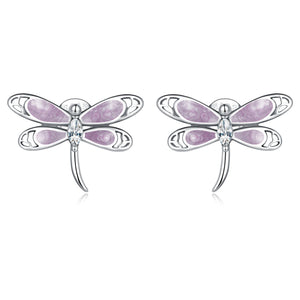 925 Sterling Silver Enamel Process Earrings with Pavé Setting CZ for Women