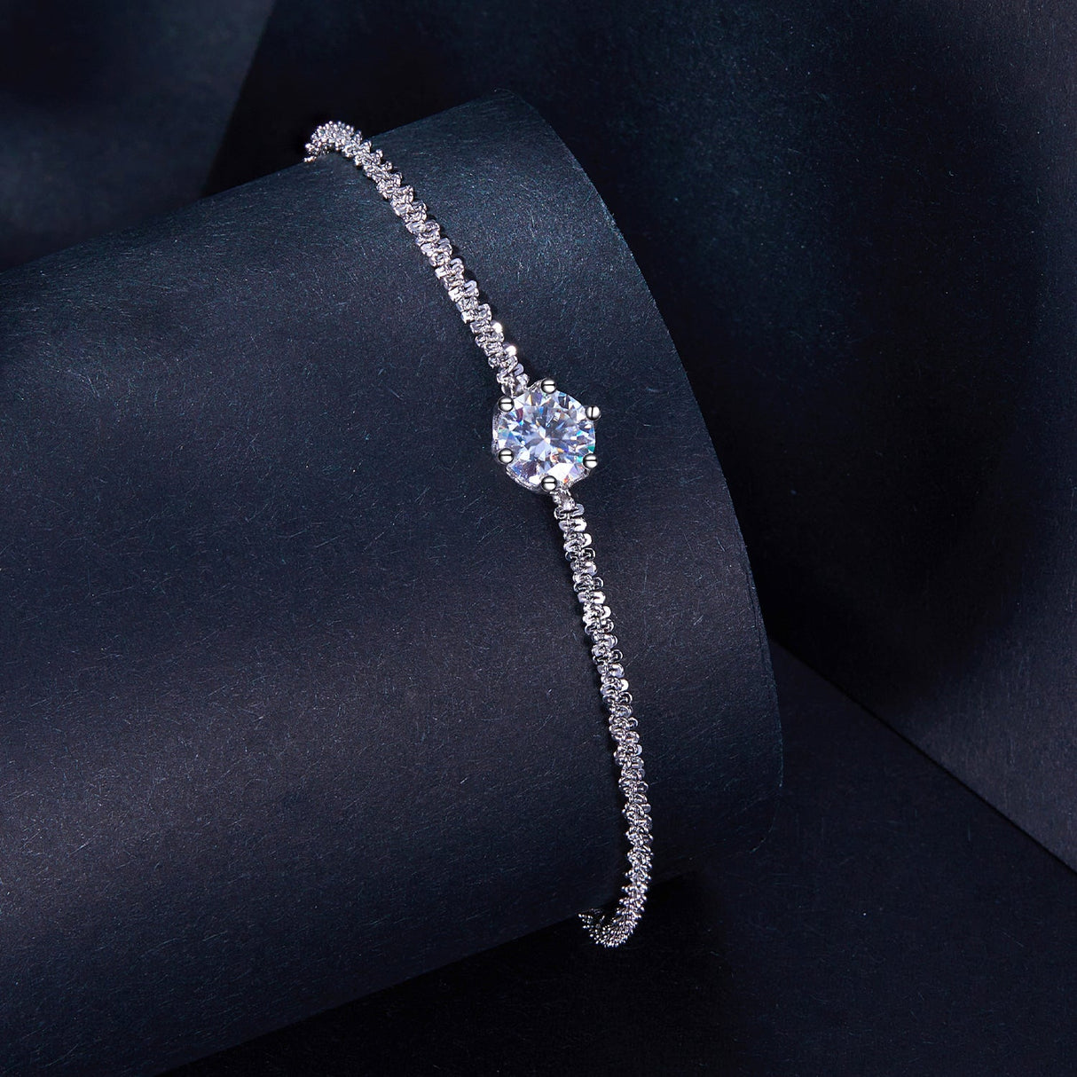 925 Sterling Silver 1 Carat Moissanite Bracelet for Women