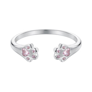 925 Sterling Silver White Gold Plated Pavé Setting CZ Ring