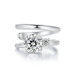 925 Sterling Silver 5mm Moissanite Earrings for Women, 13x8mm, White Gold Plated