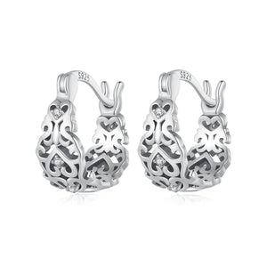 925 Sterling Silver Earrings with Pavé Setting CZ