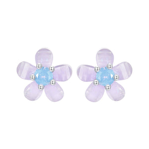925 Sterling Silver Opal 8mm Earrings for Women