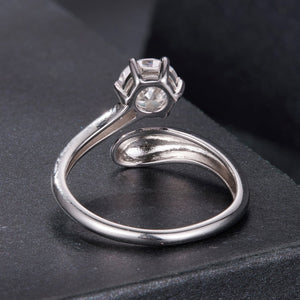 925 Sterling Silver 1 Carat Moissanite Ring for Women