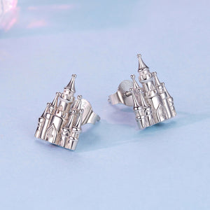 925 Sterling Silver Plated White Gold Earrings for Women, Size 1.3*1.0cm