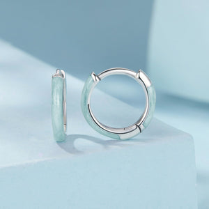 925 Sterling Silver Enamel Oxidized Earrings for Women