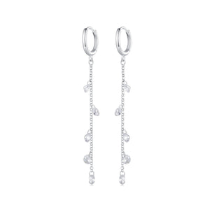 S925 Sterling Silver Pavé Setting CZ Earrings for Women