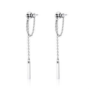 S925 Sterling Silver Plated Platinum Earrings for Women