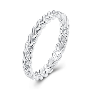 925 Sterling Silver Plated Platinum Ring Size 6 for Women