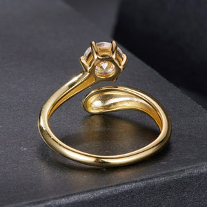 925 Sterling Silver 1 Carat Moissanite Ring for Women