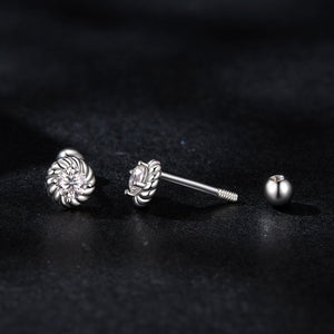 925 Sterling Silver 3mm Moissanite Earrings for Women