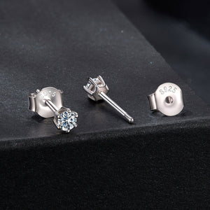 925 Sterling Silver 0.65 Carat Moissanite Earrings for Women