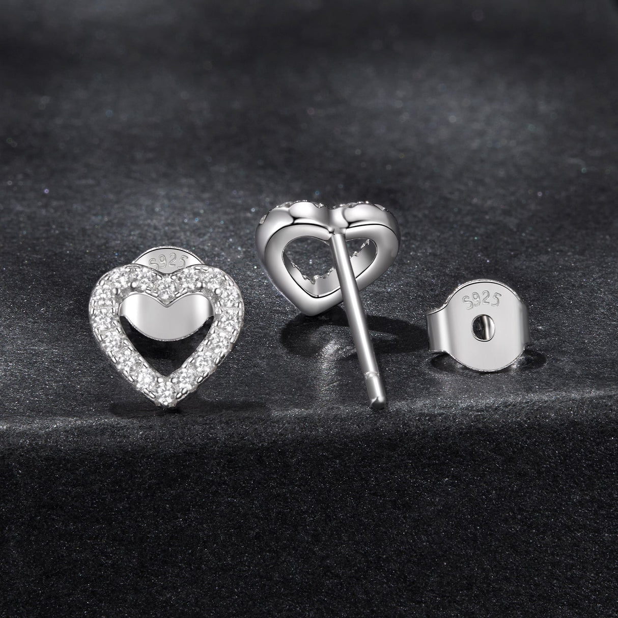 925 Sterling Silver Moissanite 0.10 Carat Earrings for Women