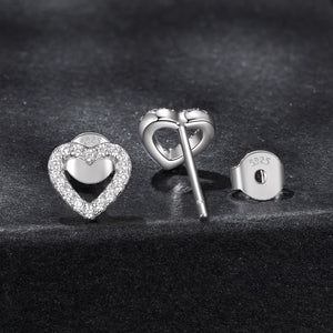 925 Sterling Silver Moissanite 0.10 Carat Earrings for Women