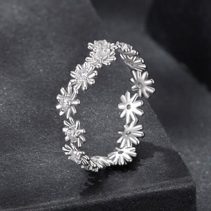 925 Sterling Silver Moissanite 0.03ct Ring Size 7