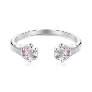 925 Sterling Silver White Gold Plated Pavé Setting CZ Ring