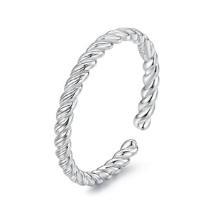 925 Sterling Silver White Gold Plated Ring for Women
