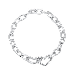 925 Sterling Silver Plated White Gold 19.0 cm Bracelet