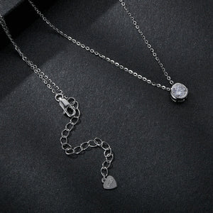 S925 Sterling Silver Moissanite Necklace 400mm with 1ct Moissanite for Women