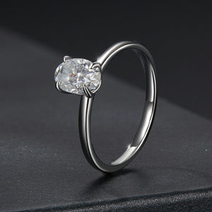 925 Sterling Silver Moissanite 1ct Ring Size 8