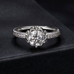 925 Sterling Silver Moissanite Ring 1ct Size 6
