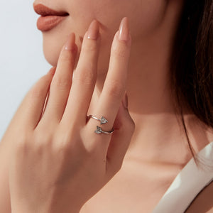 925 Sterling Silver White Gold Plated Pavé CZ Rings for Women