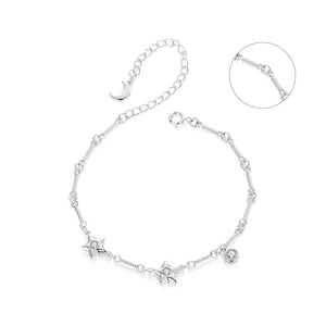 925 Sterling Silver White Gold Plated CZ Bracelet for Women