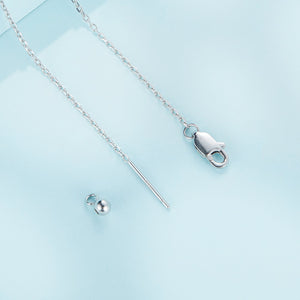 S925 Sterling Silver Plated Platinum Adjustable Necklace for Women