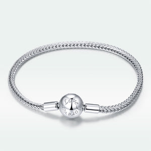 925 Sterling Silver Plated Platinum 17cm Bracelet for Men