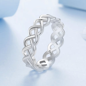 925 Sterling Silver and White Gold 0.5cm Ring Size 6.0