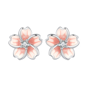 925 Sterling Silver Multi-Color Enamel Pavé CZ Earrings
